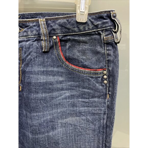 Diesel CHEREN Vintage 90s Y2K Blue Denim Womans Embroidered Bootcut Jeans Sz 28 - Picture 4 of 15